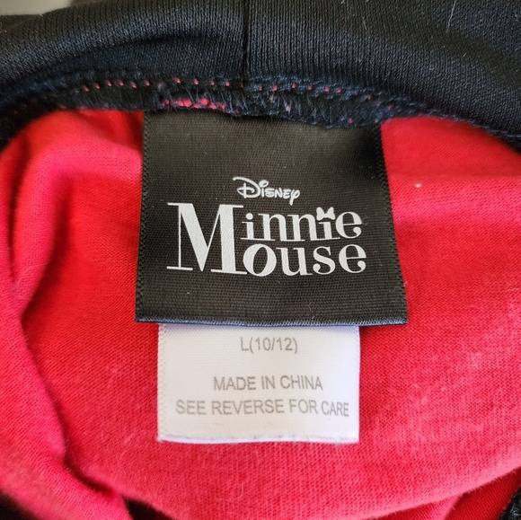 Disney Minnie Mouse Red & Black Tutu Hoodie Girls Dress Size 10 - Picture 4 of 5